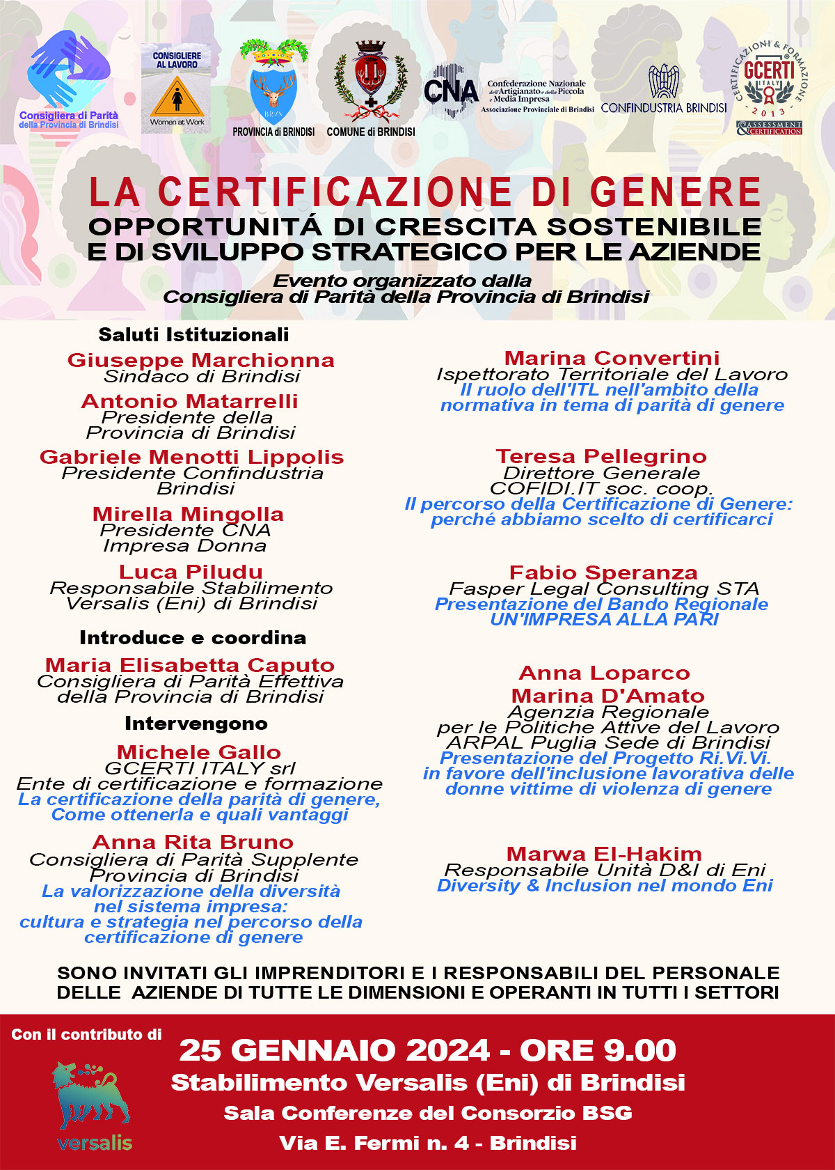 Locandina convegno La Certificazione di Genere