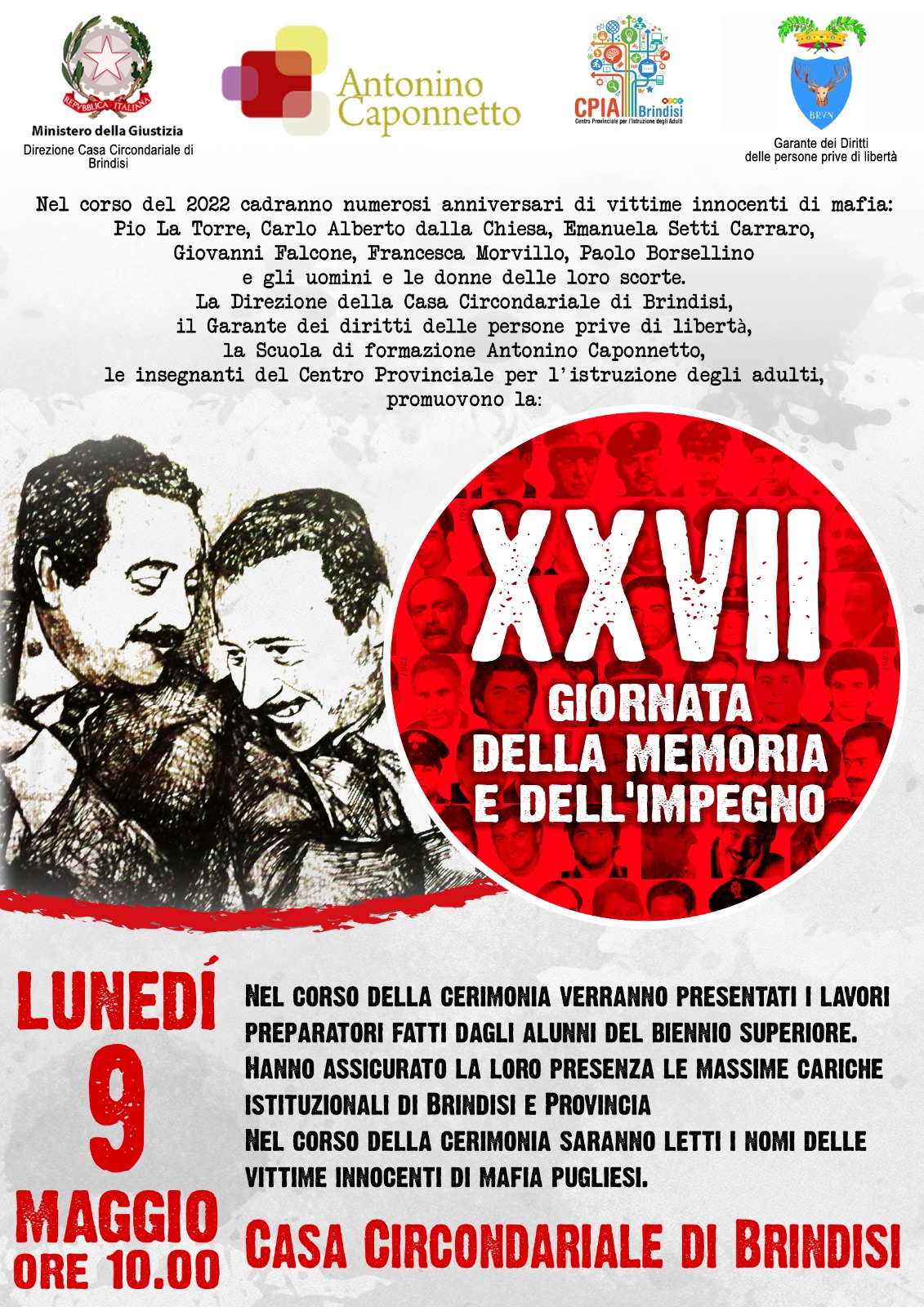Locandina Ventisettesima giornata della Memoria e dell'impegno